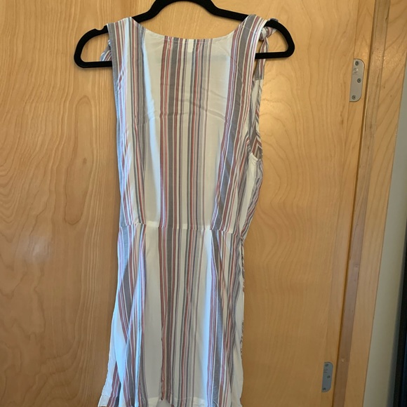 Striped Tie Sleeveless Wrap Dress - Picture 3 of 4